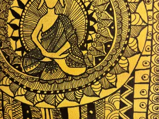Mandala painting on a canva