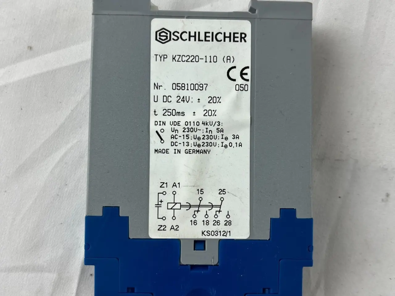 Billede 2 - Schleicher KZC220-110 A Time Delay relæ 24V DC