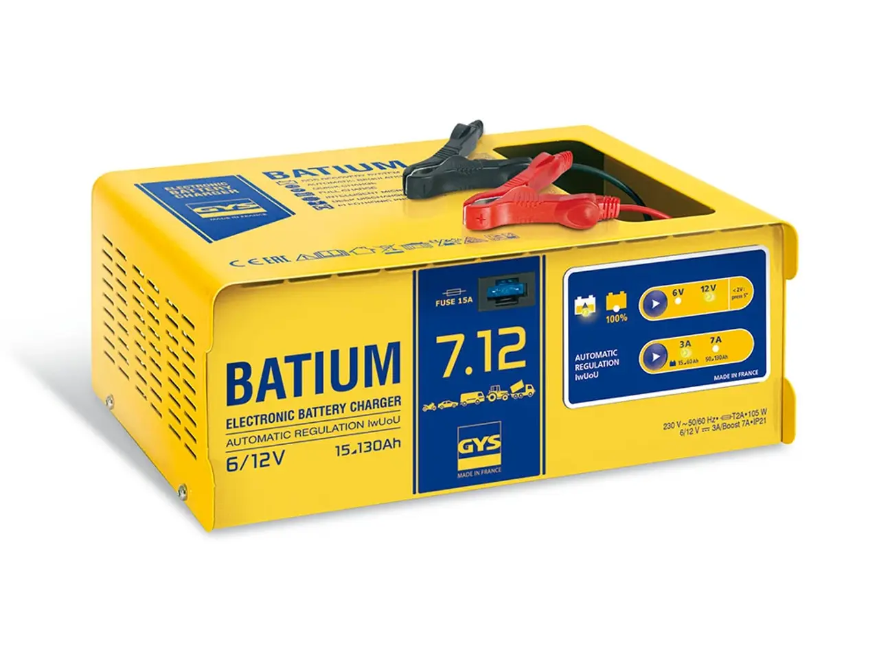 Billede 1 - Gysflash BATIUM 7.12 7 Amperes`s automatisk oplader til 6/12V batterier