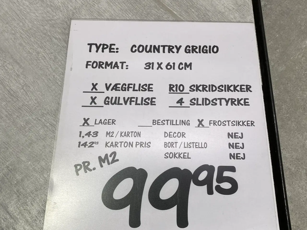 Billede 1 - SØGES: Country Grigio klinker