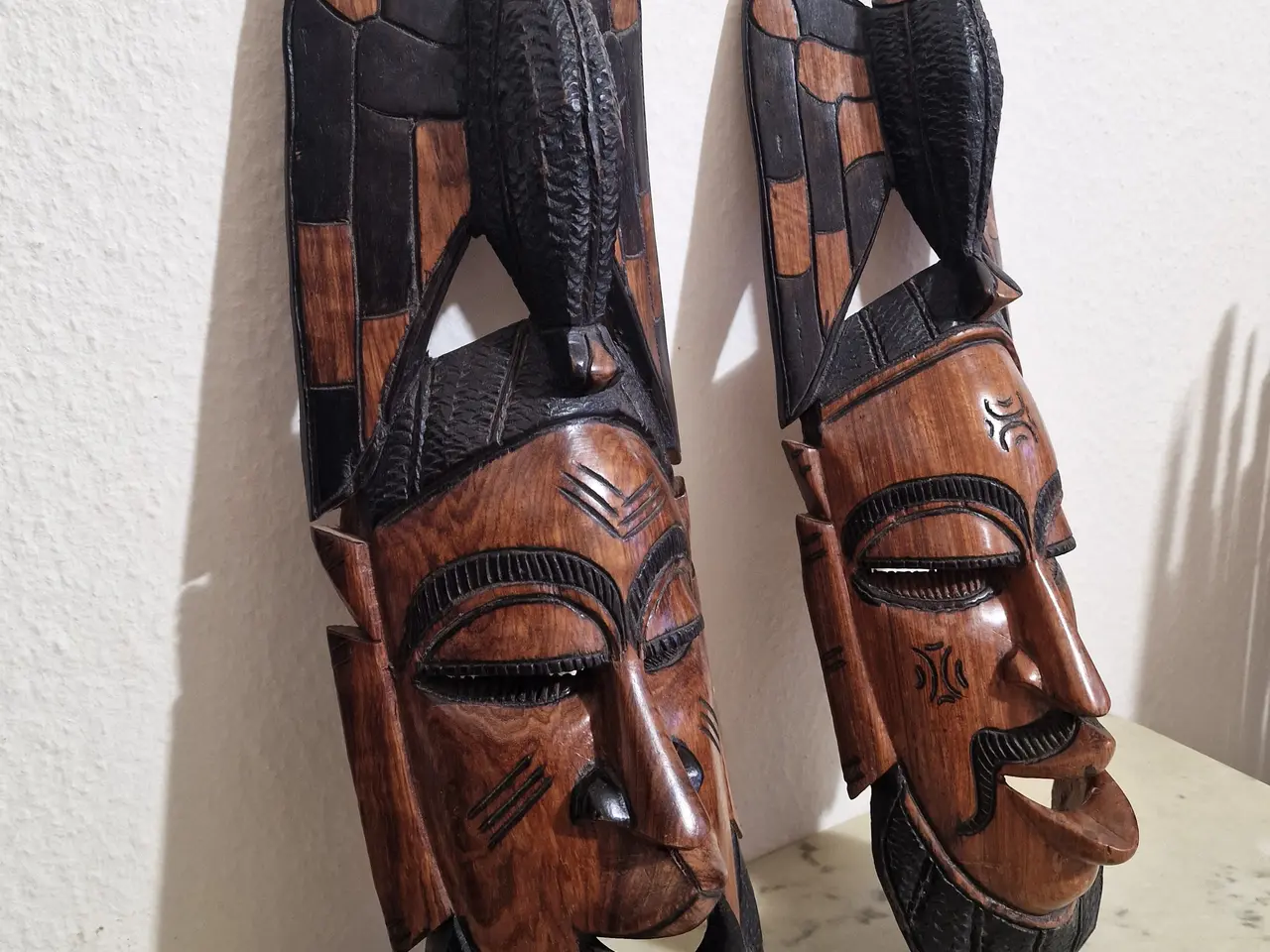Billede 6 - Et par flotte afrikanske træmasker.