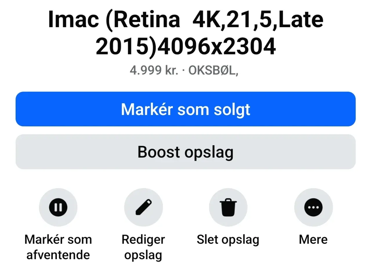 Billede 1 - Velholdt Imac med Tastatur og mus