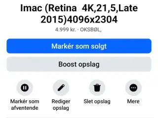 Velholdt Imac med Tastatur og mus 