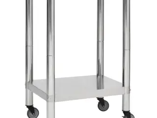 Arbejdsbord med hjul til køkken 60x45x85 cm rustfrit stål