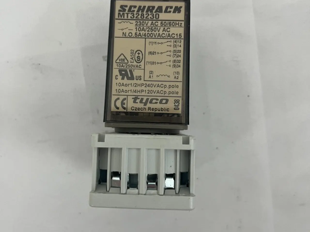 Billede 4 - Schrack MT328230 Multimode relæ 230V AC 10A w/ DIN