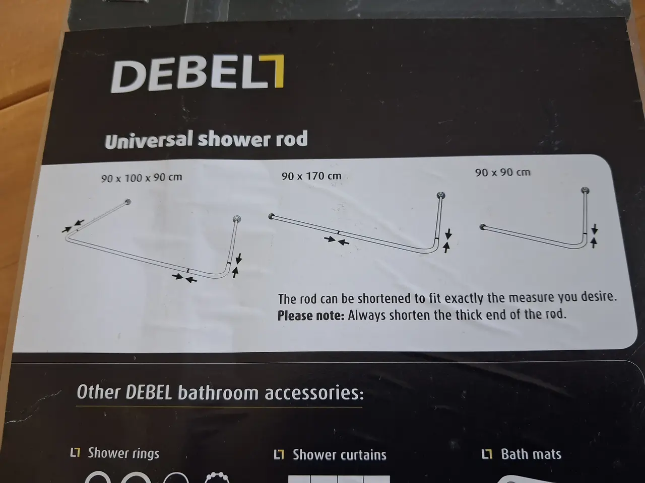 Billede 4 - Badeforhængsstang, Debel