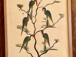 Afrikansk vintage akvarel fra Congo