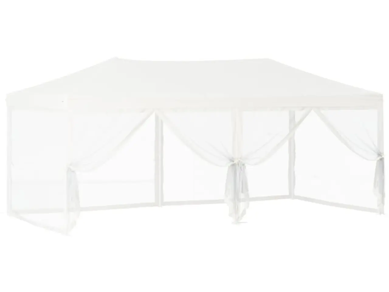 Billede 6 - Foldbart festtelt med sidevægge 3×6 m - hvid pavillon