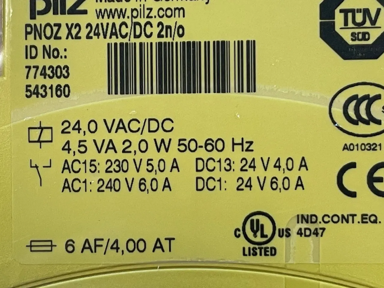Billede 2 - Pilz PNOZ X2 774303 sikkerhedsrelæ 24VAC/DC 2 N/O