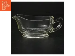 Gennemsigtig glas saucebåd fra Pyrex (str. 17 x. 7 cm)