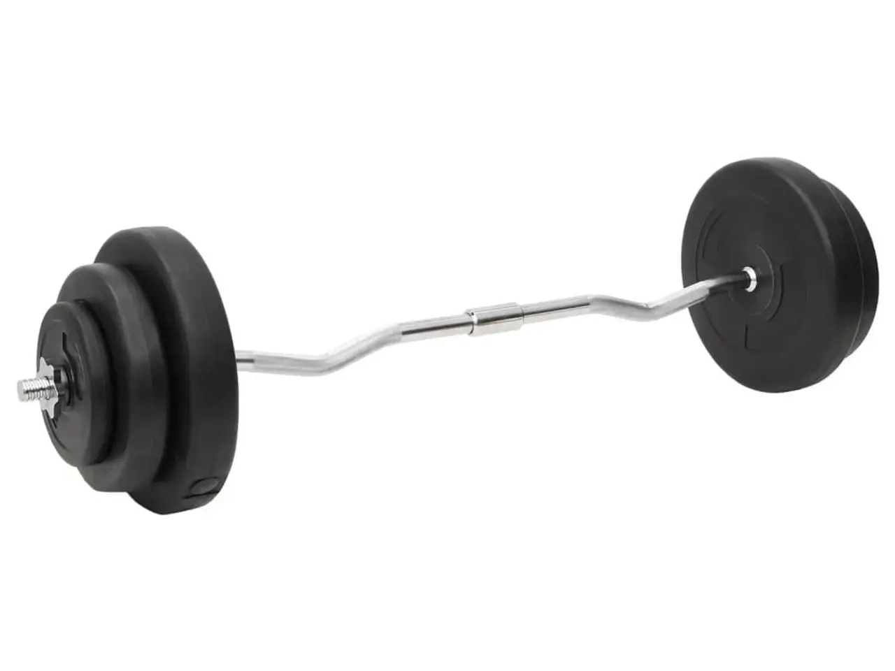 Billede 3 - Vægtstang- og håndvægtsæt med skiver 60 kg