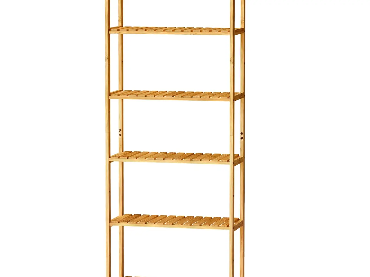 Billede 2 - Opbevaringsreol i bambus med 6 hylder - naturbeige