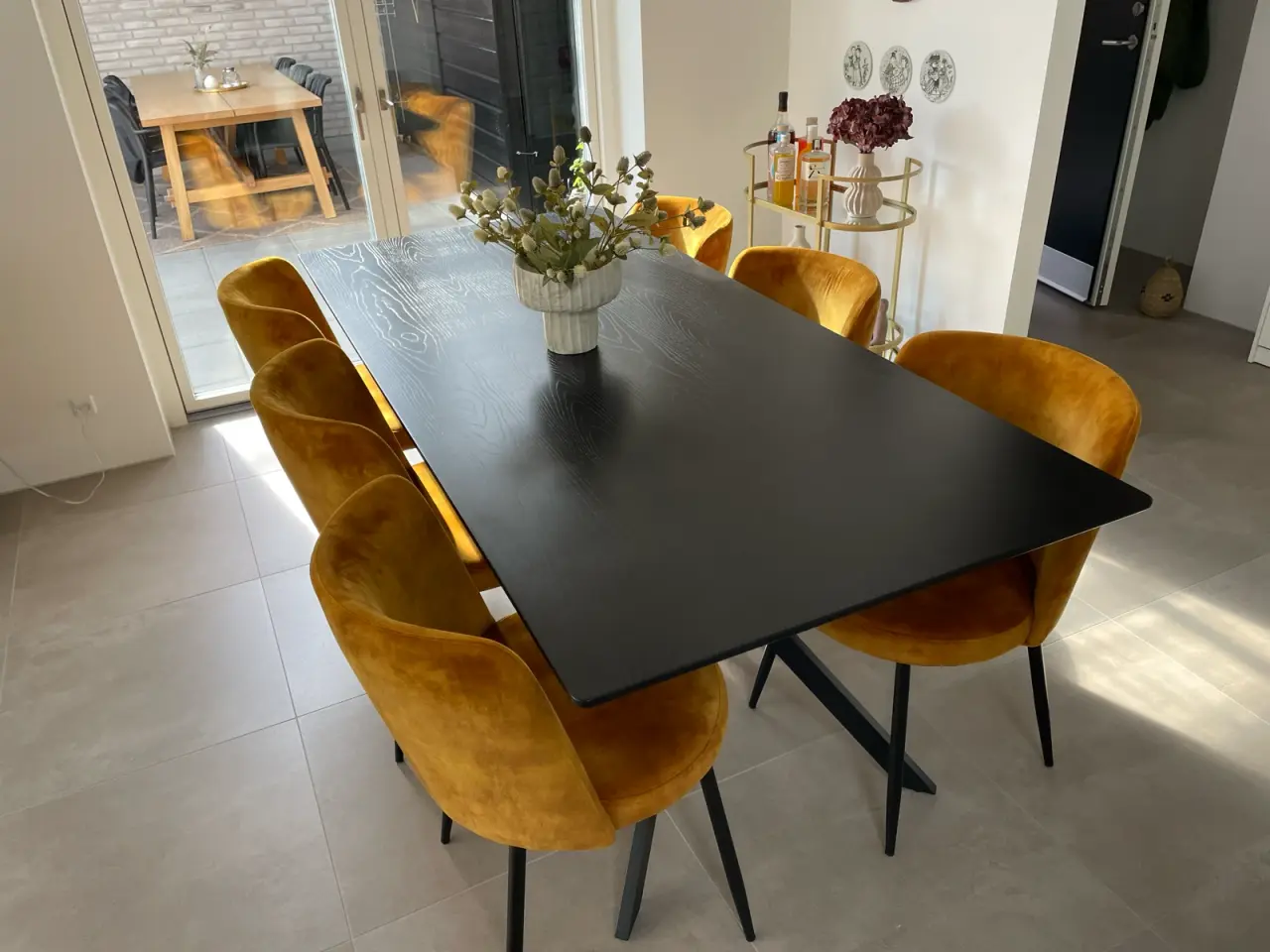 Billede 1 - Velour spisebordstole