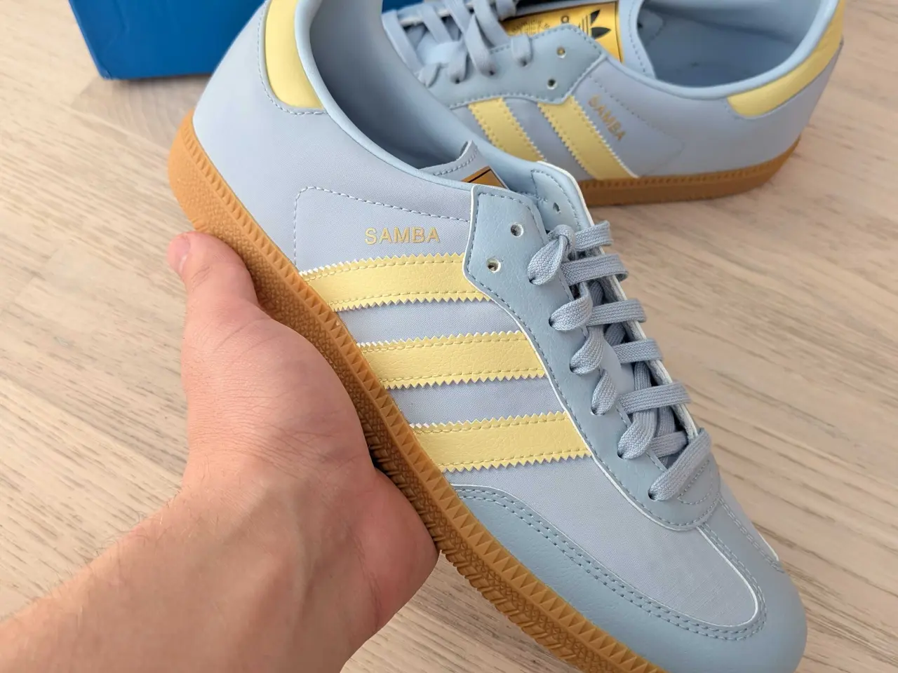 Billede 2 - Adidas samba og junior blue powder yellow
