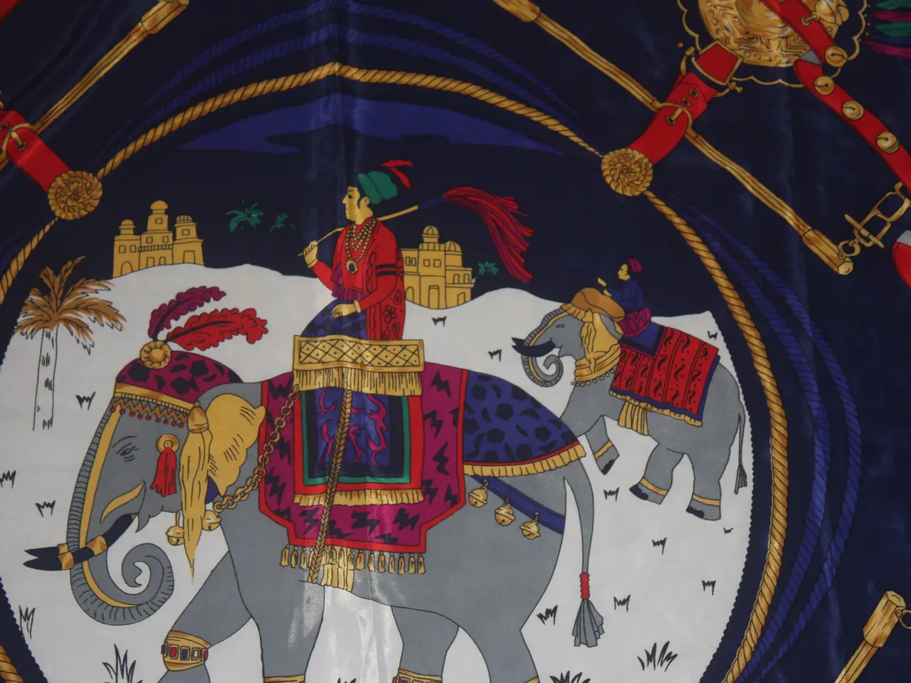 Billede 6 - Tørklæde med indisk elefant 90 cm x 83 cm
