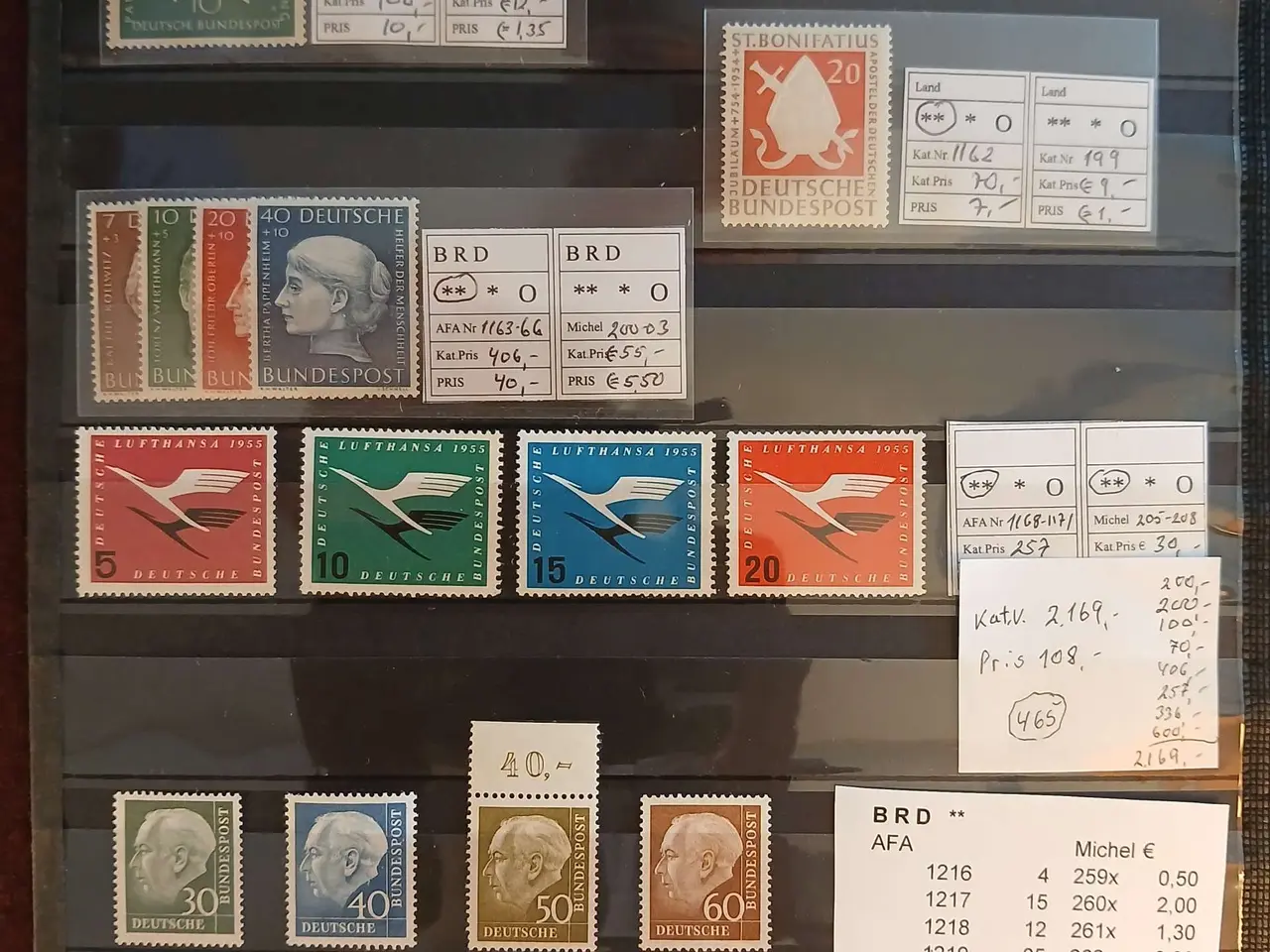 Billede 1 - Vesttyskland (465) Planche med sjældne postfriske 