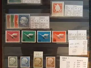 Vesttyskland (465) Planche med sjældne postfriske 