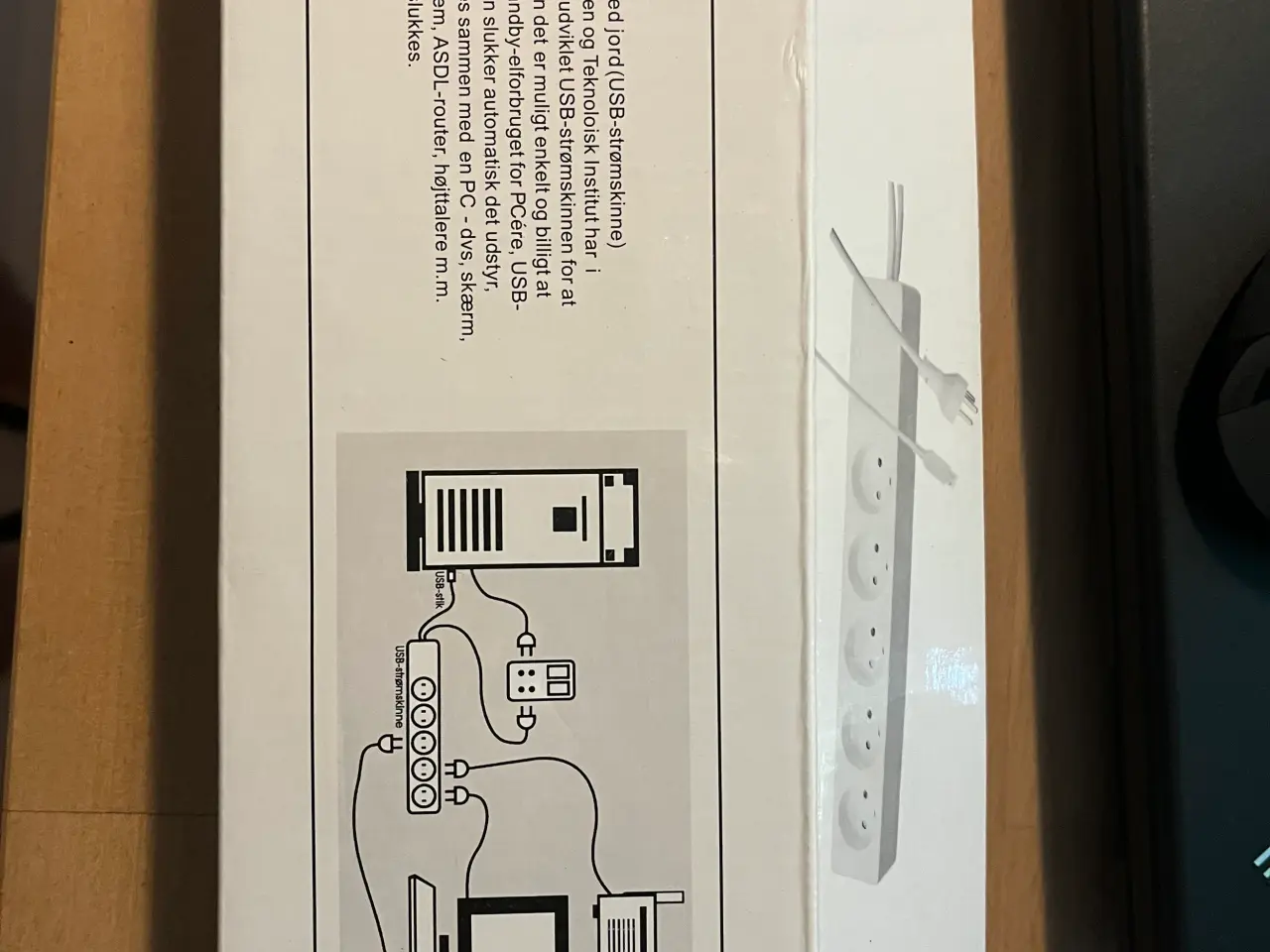 Billede 1 - Strømskinne m 5 stik og USB