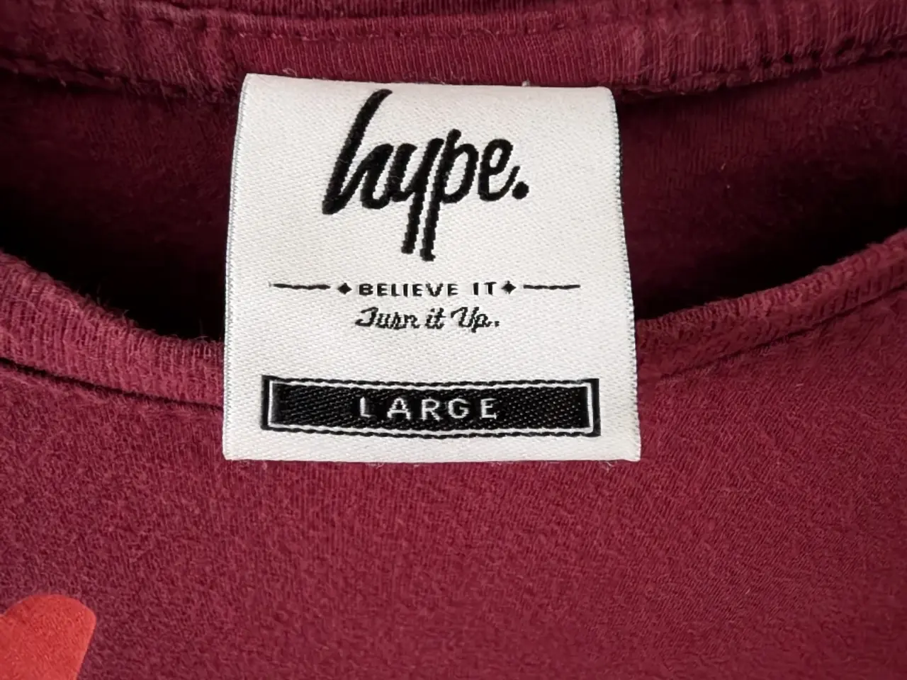Billede 4 - Hype/Just Hype Rainbow Logo bordeau Rød T-shirt