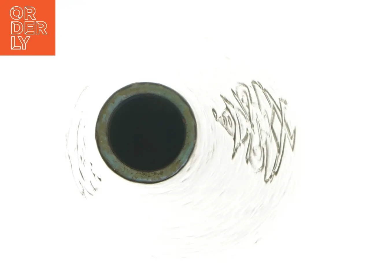 Billede 3 - Brun keramisk vase med reliefmotiv 21 cm (str. 21 cm)