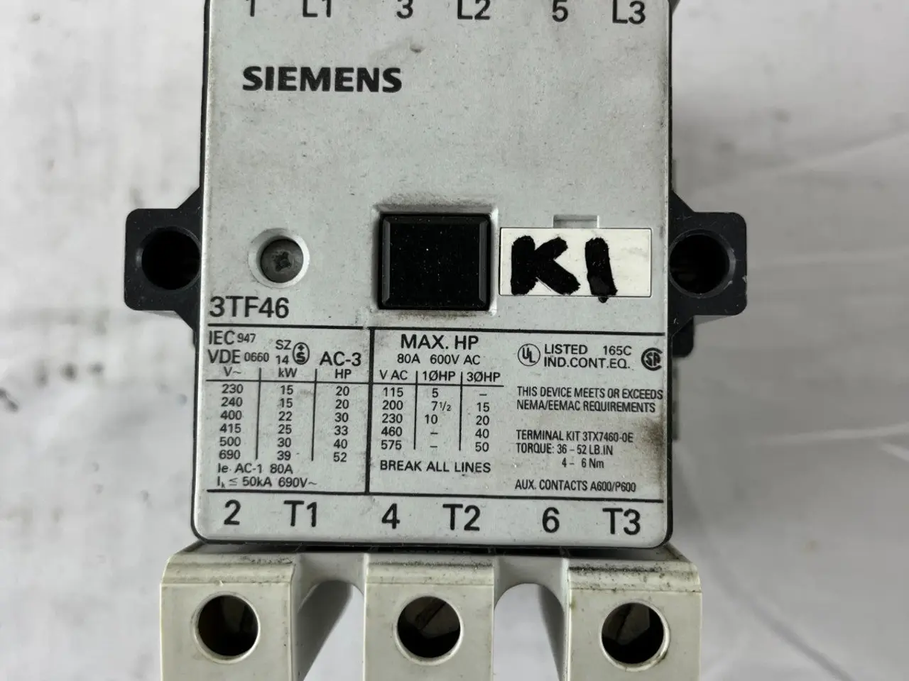 Billede 2 - Siemens 3TF46 22-0AP0 World Series Power kontaktor