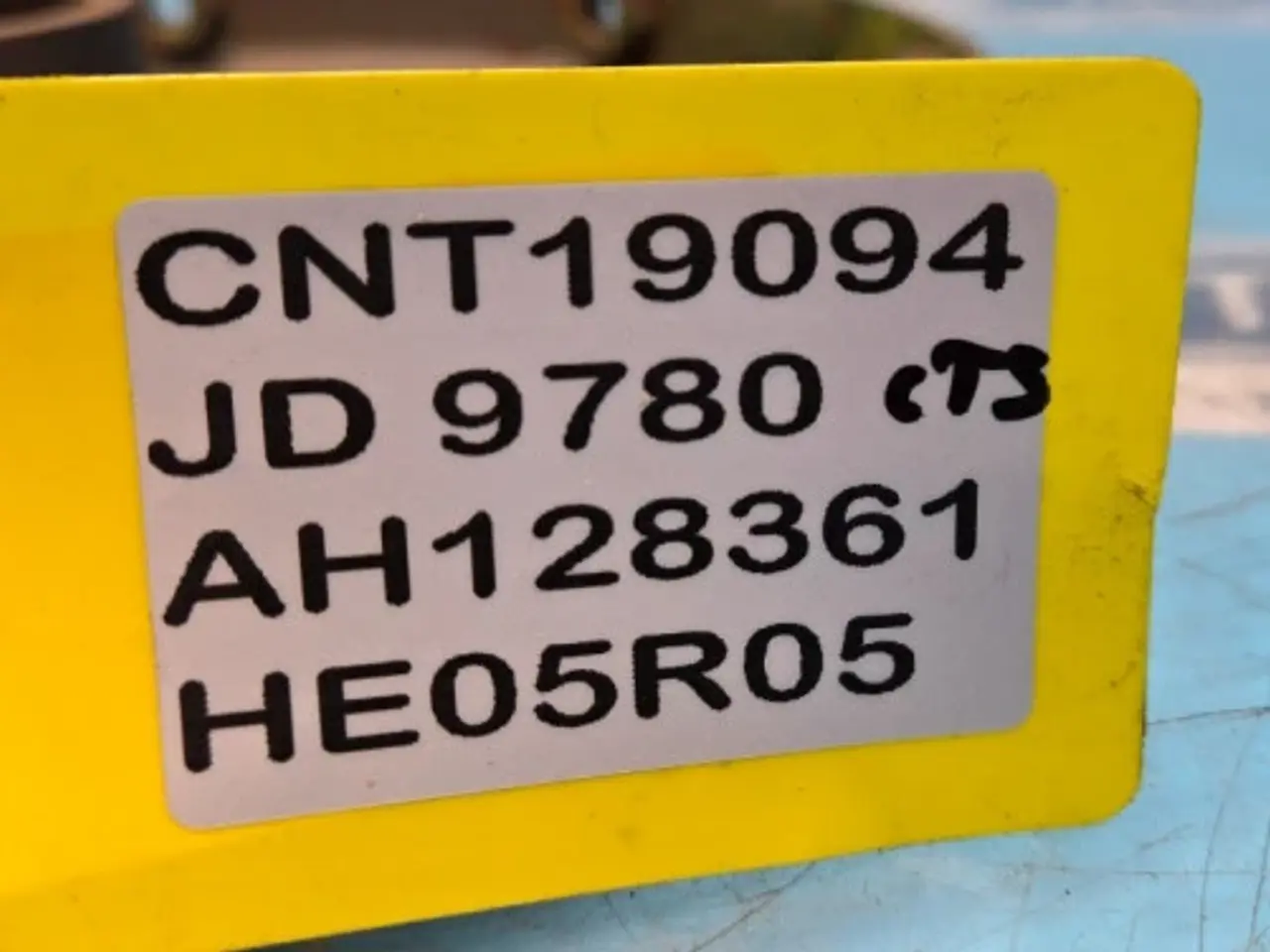 Billede 9 - John Deere 9780 Navplade AH128361