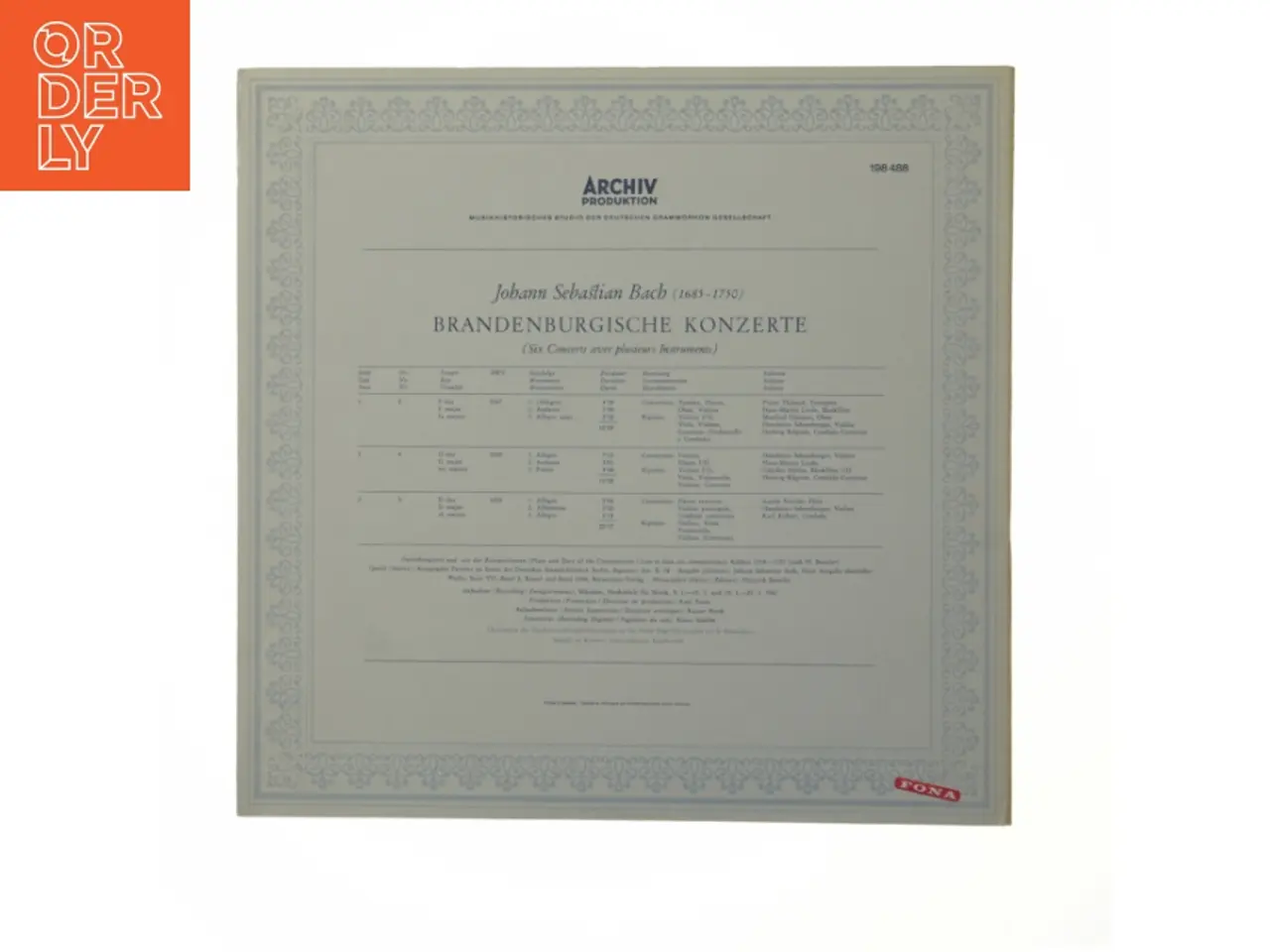 Billede 2 - Brandenburgische Konzerte LP fra Archiv Produktion