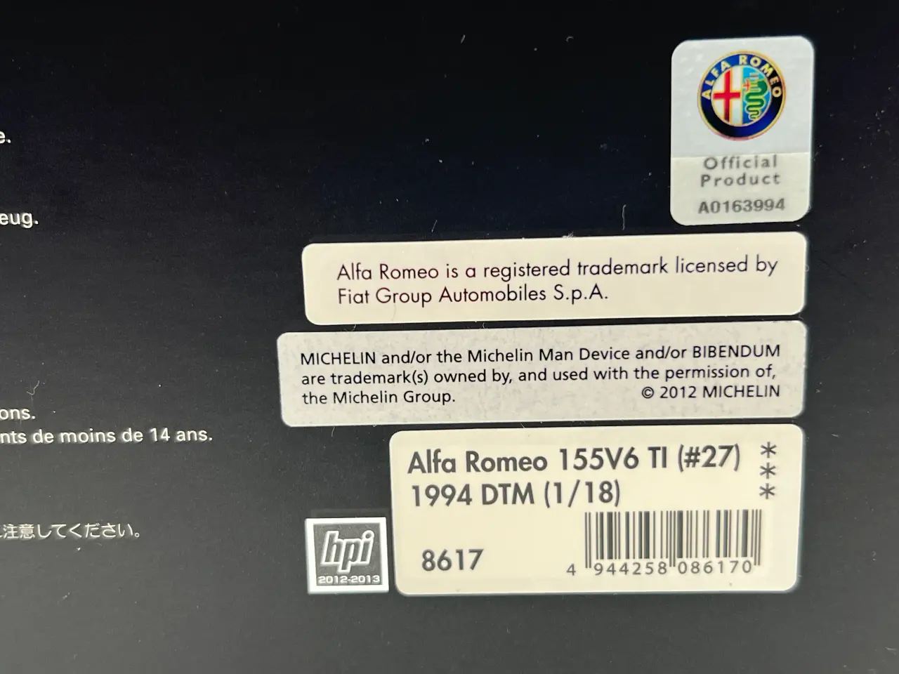 Billede 14 - 1994 Alfa Romeo 155 V6 TI DTM #27 IGNITION - 1:18