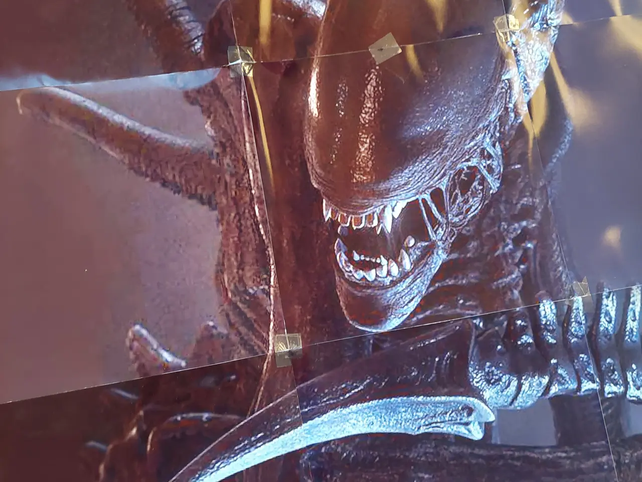 Billede 2 - Stor Alien Xenomorph Sci-Fi Plakat – 90 x 90 cm