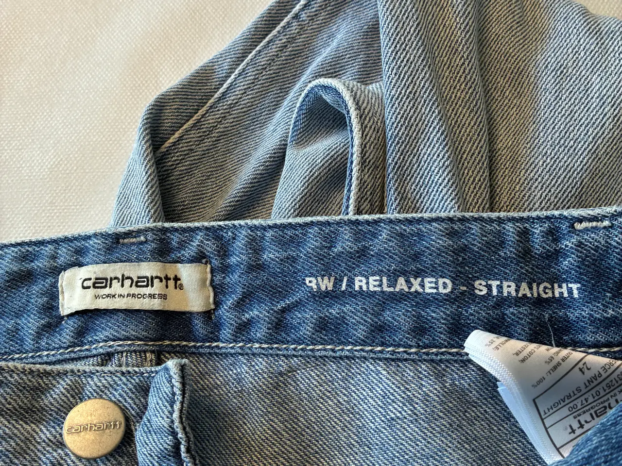 Billede 3 - Carhartt Jeans, hvide og lyseblå