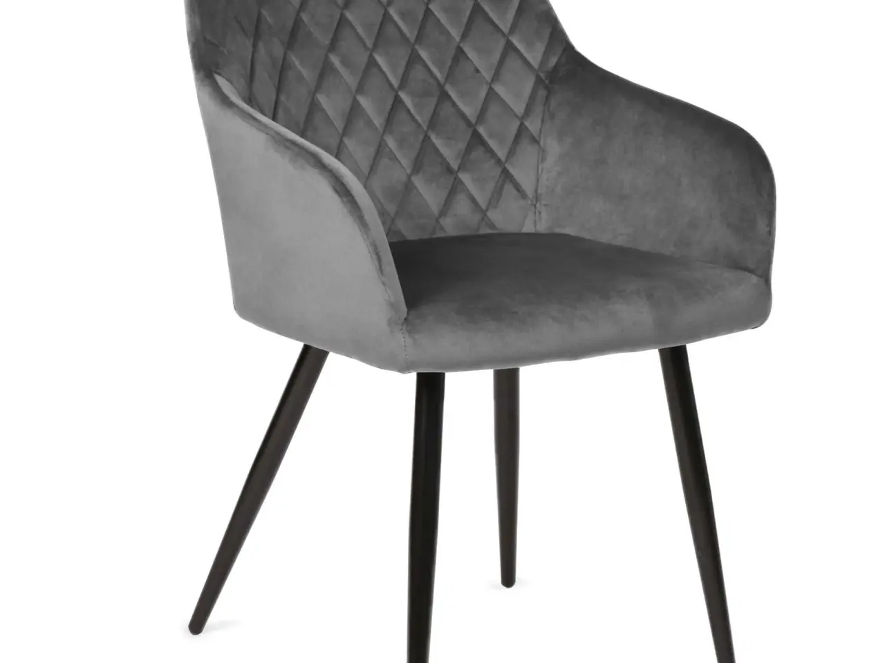 Billede 2 - Glas spisebord m/ 4 Grå Velour Stole
