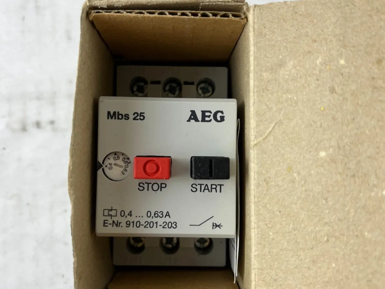 Billede 4 - AEG Mbs25 Manual Motor Starter 0.4–0.63A 3‑Pole