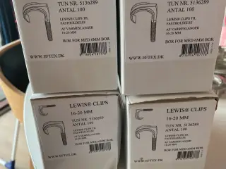 Lewis Clips 16-20 mm fastholdelse af varme slanger