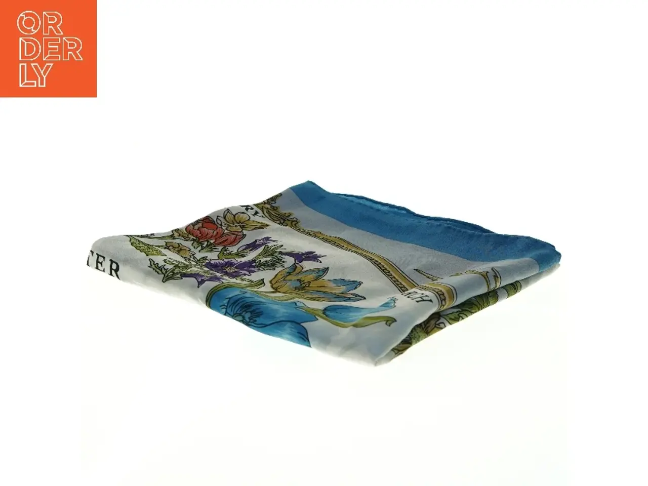 Billede 2 - Tørklæde med blomsterprint (str. 90 x 85 cm)