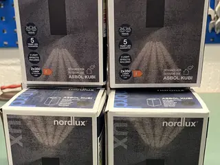 6 stk. Nordlux Asbol Kubi væglampe i sort.