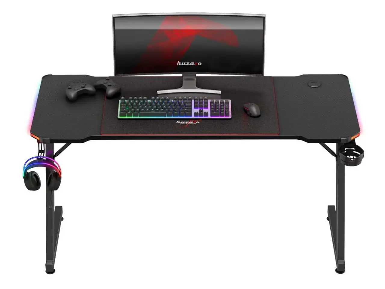 Billede 5 - Gamingbord Hero 3.3 RGB - sort, 140 x 60 cm