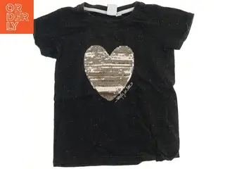 T-shirt med paillet hjerte fra VRS (str. 158)