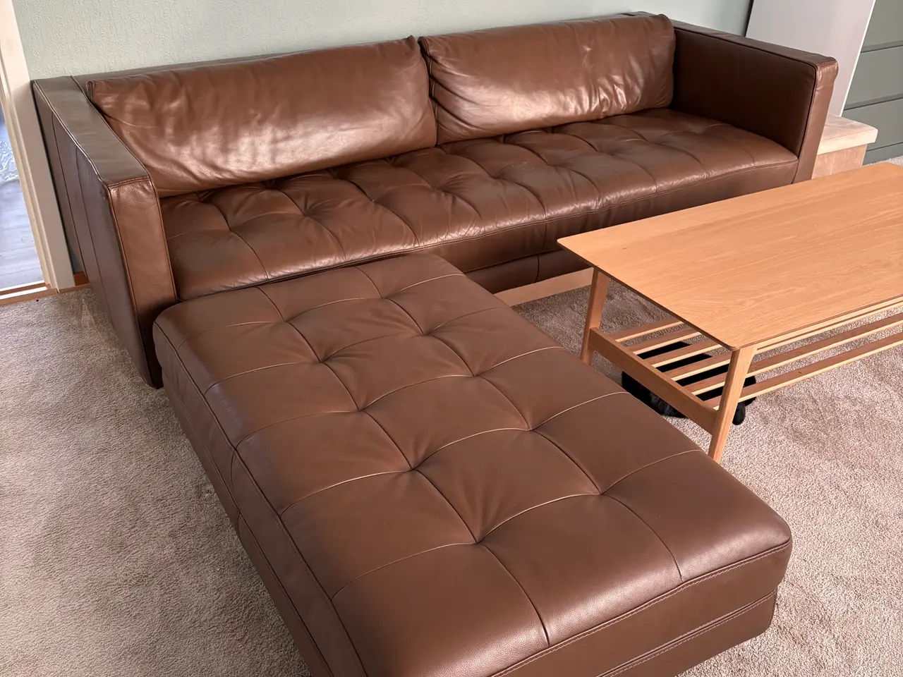 Billede 3 - Kelvin Giormani læder sofa med puff
