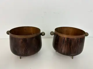 2 stk. Kobber potte / plantekrukke