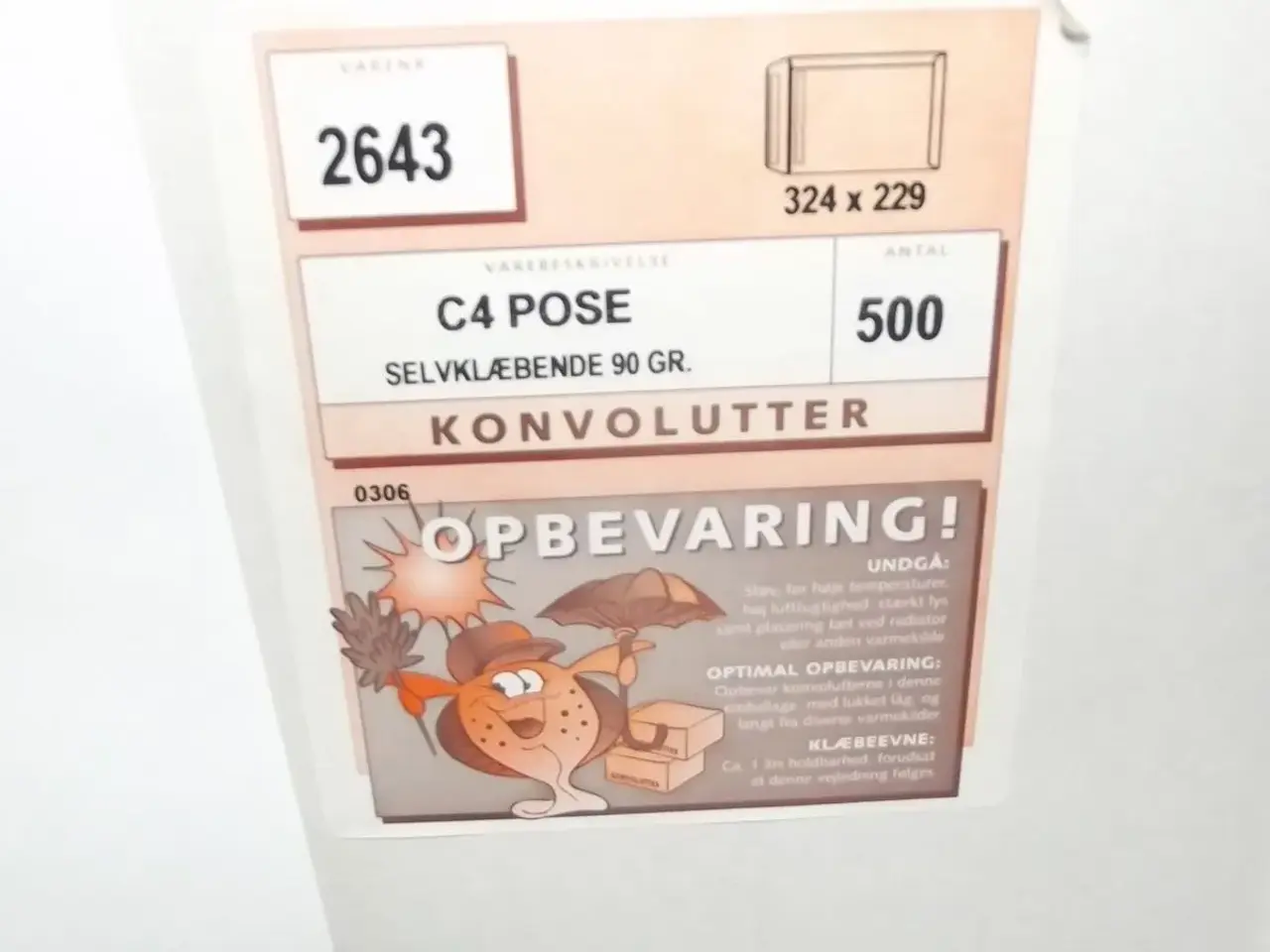 Billede 2 - Kuverter/Konvolutter A4 format 500 stk.          