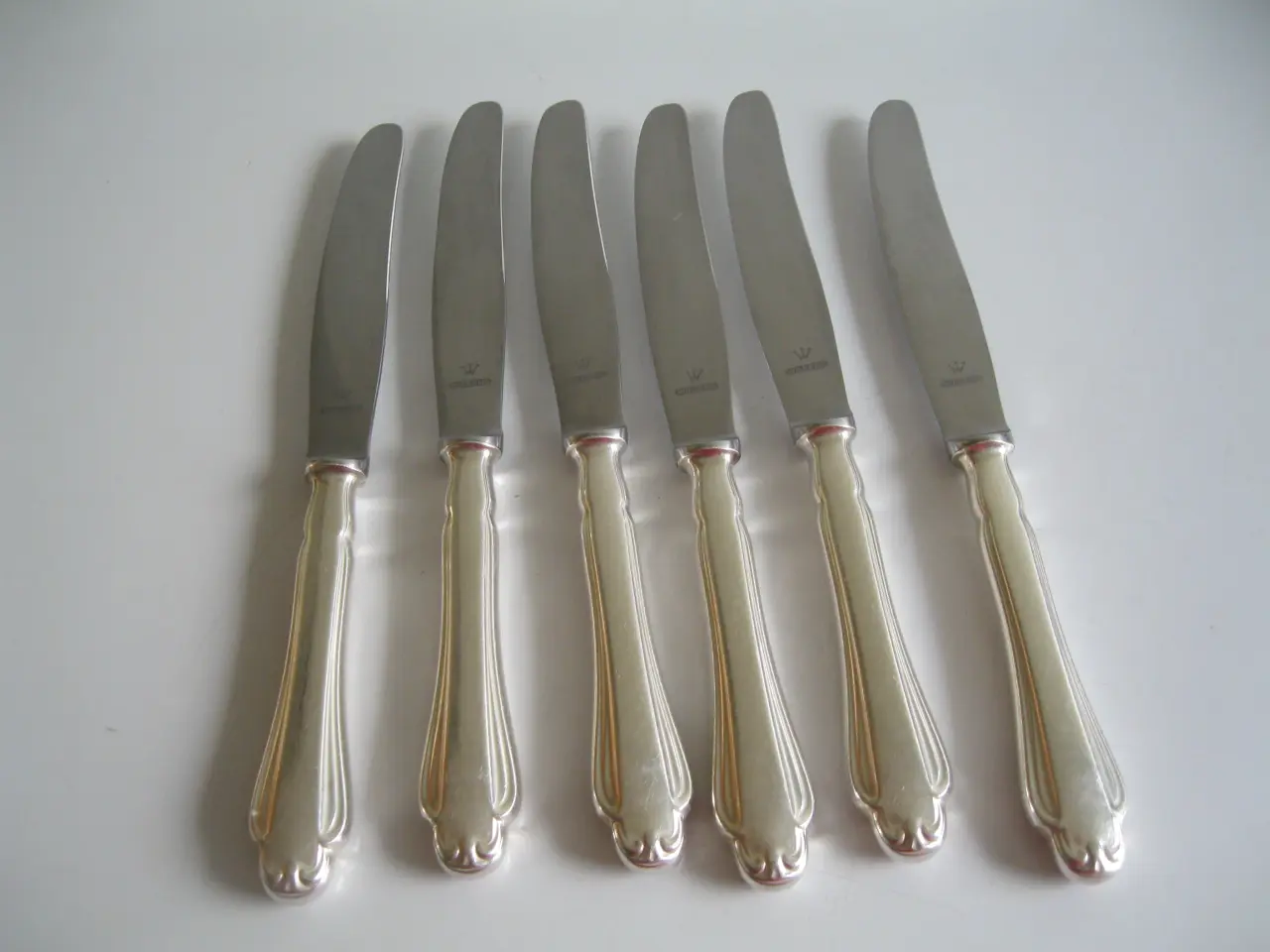 Billede 1 - 6 Wilkens sølvplet knive 22 cm mønsternavn ukendt