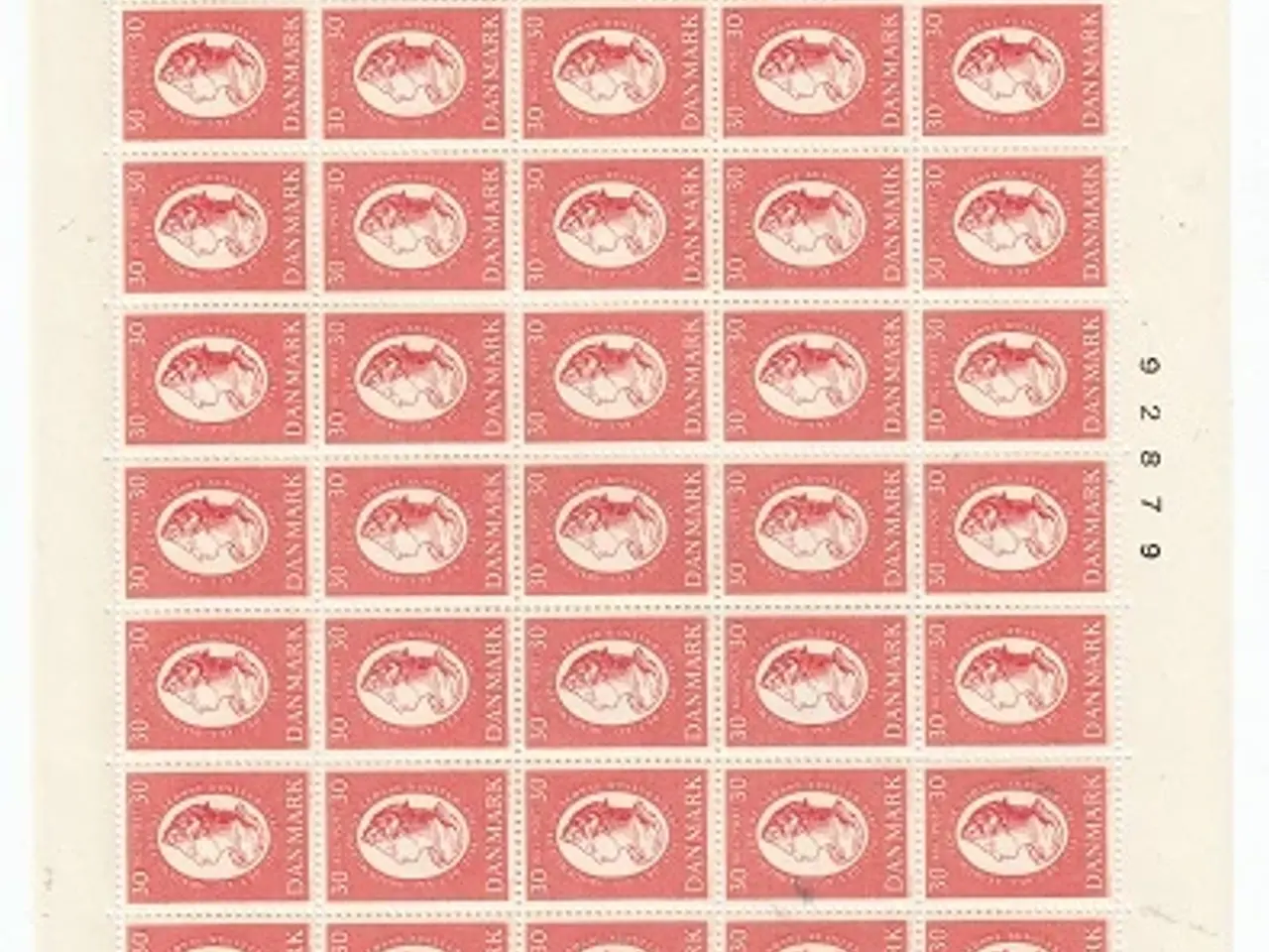 Billede 4 - Ældre danske helark. 10 stk. Postfriske