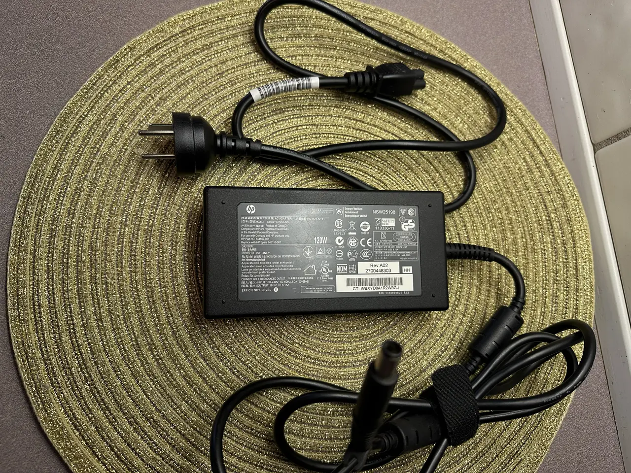 Billede 4 - HP computer oplader 120 Watt AC adapter 