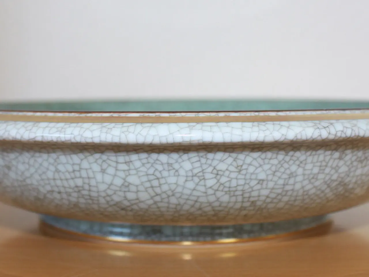 Billede 2 - Grøn skål, krakeleret, Royal Copenhagen