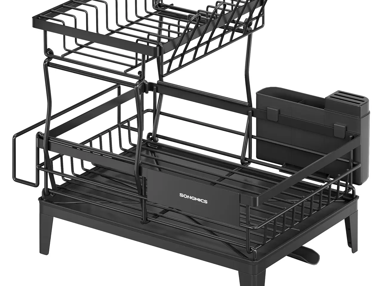 Billede 1 - Opvaskestativ i 2 etager med bestikholder - Ink Black
