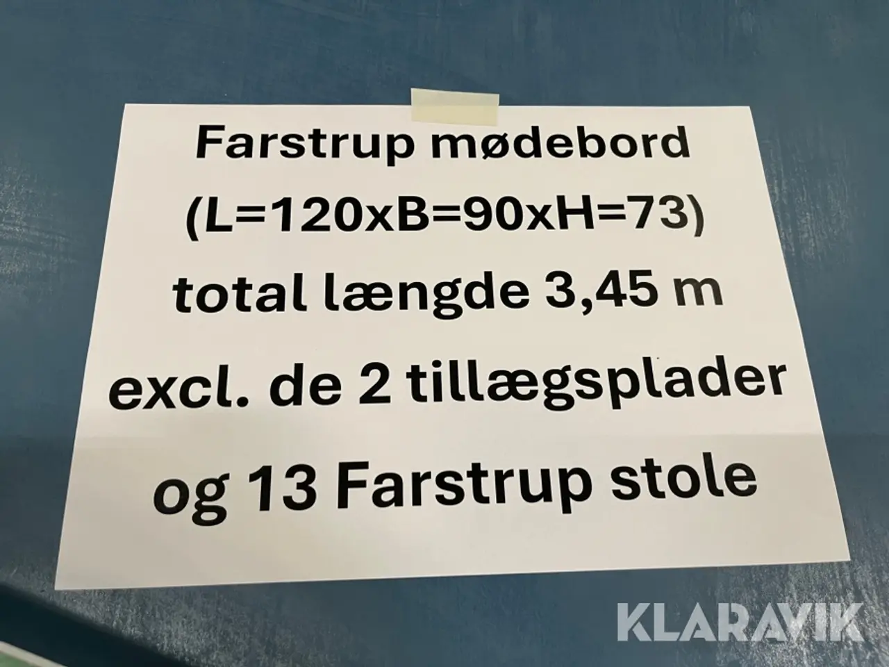 Billede 8 - Mødebord Farstrup 345cm med 13 stole og tillægsplader