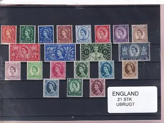 England - 21 Stk. - Ubrugt