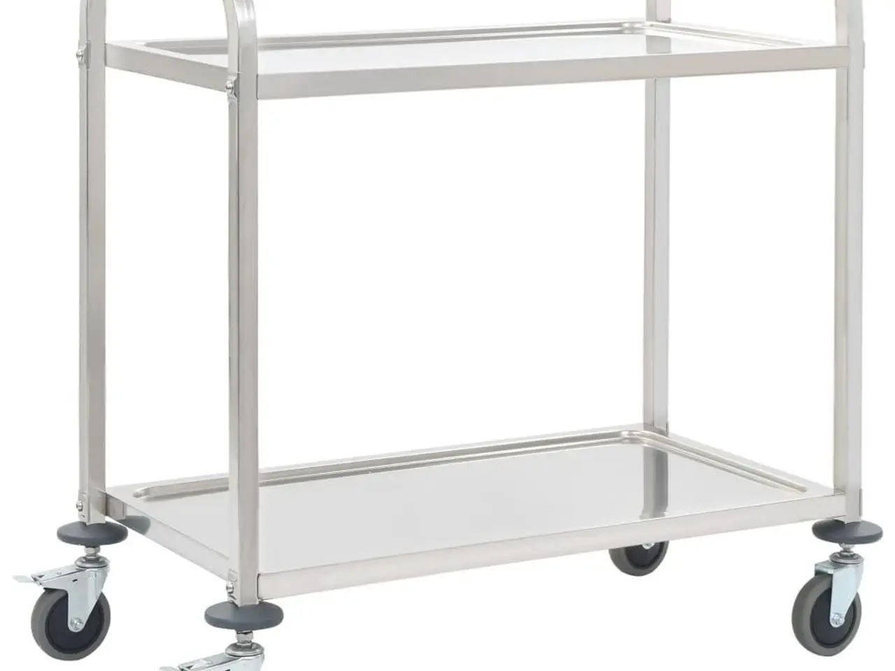 Billede 1 - Køkkenvogn med 2 hylder - rustfrit stål, 96,5 × 55 × 90 cm