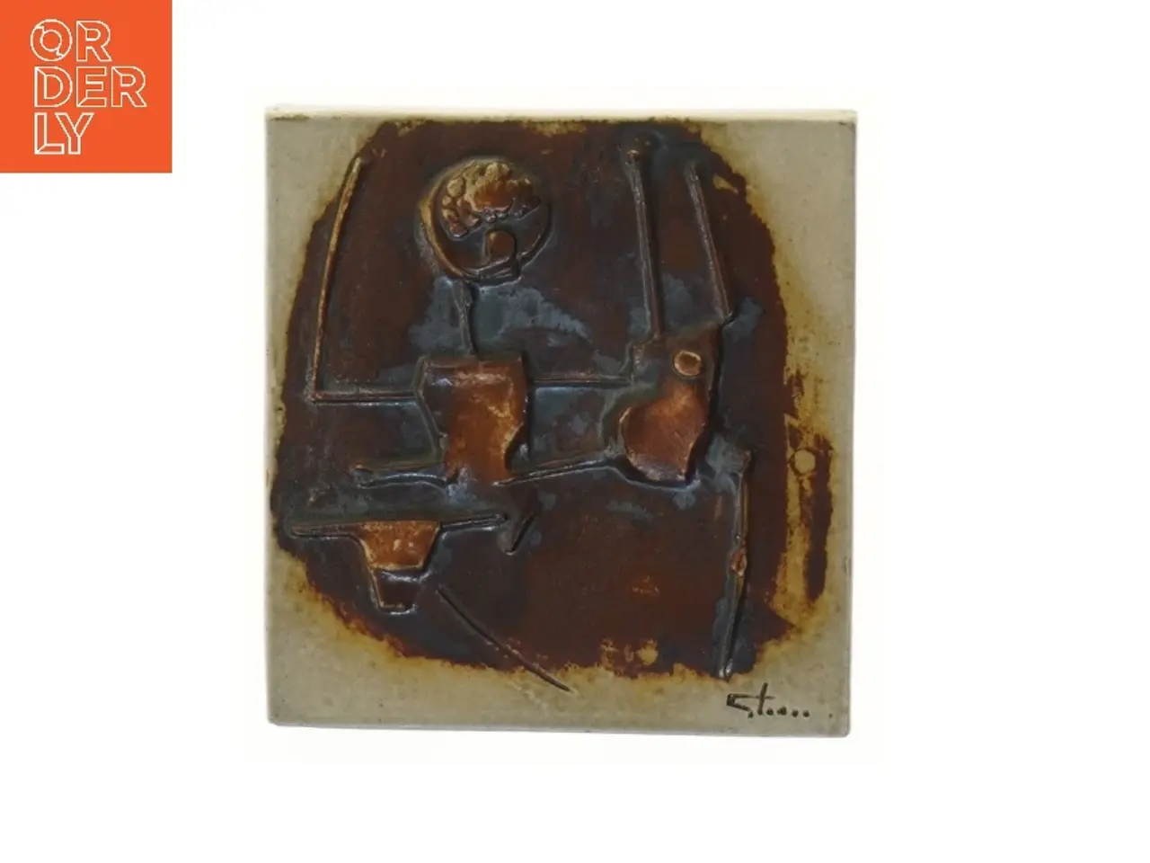 Billede 1 - Keramisk relief (str. 16x15 cm)
