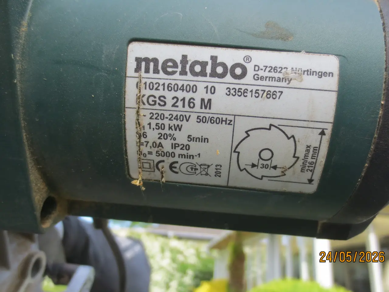 Billede 7 - 1 stk Metabo Kapsav model KGS 216 M